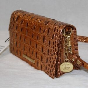 BRAHMIN Minuette Crossbody Bag Sparkling Cider Melbourne Leather Purse Handbag